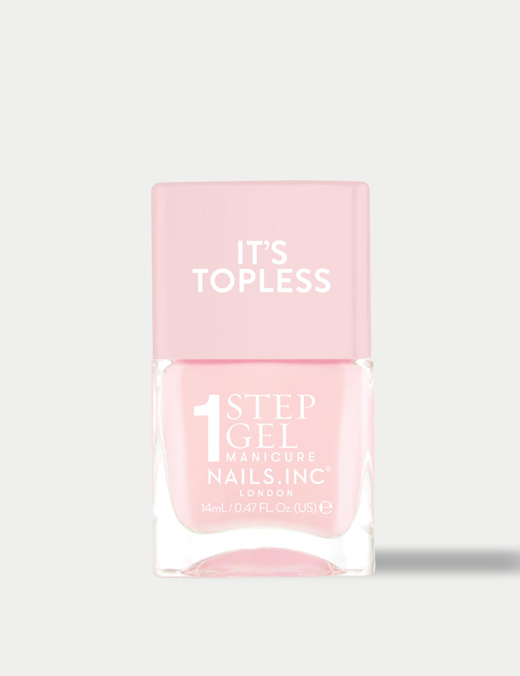 Nails Inc. It's Topless 1-Step Gel Nail Polish 14ml Bright Pink