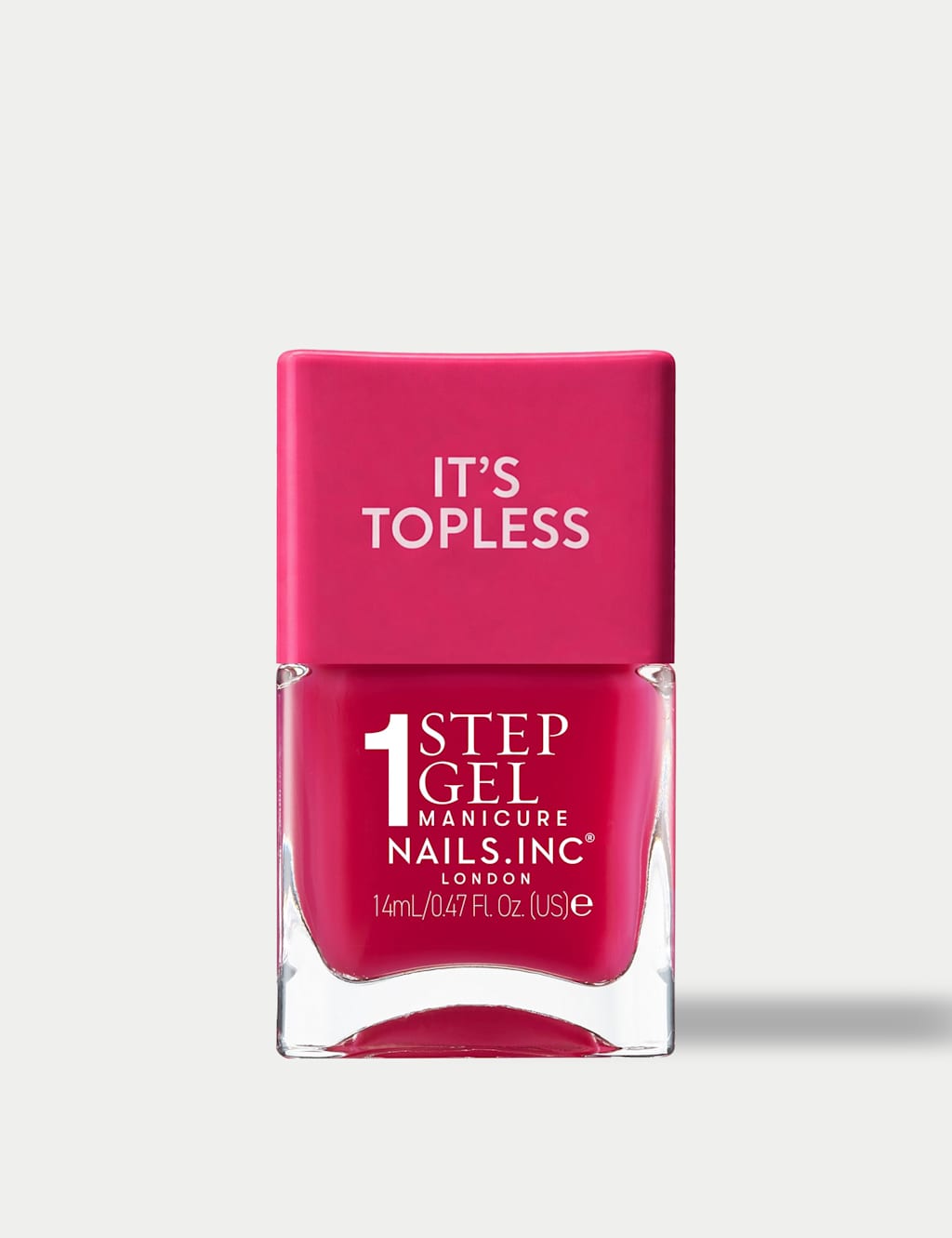 Nails Inc. Women's It's Topless 1-Step Gel Nail Polish 14ml - Red Mix - Available at M&S