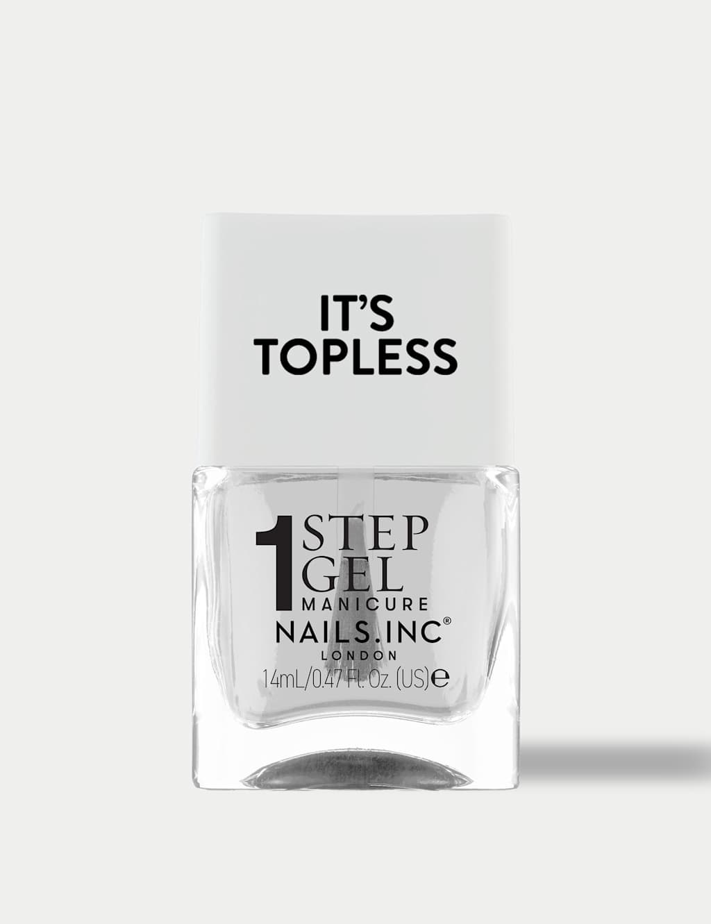 Nails Inc. Women's It's Topless 1-Step Gel Nail Polish 14ml - Clear - Available at M&S