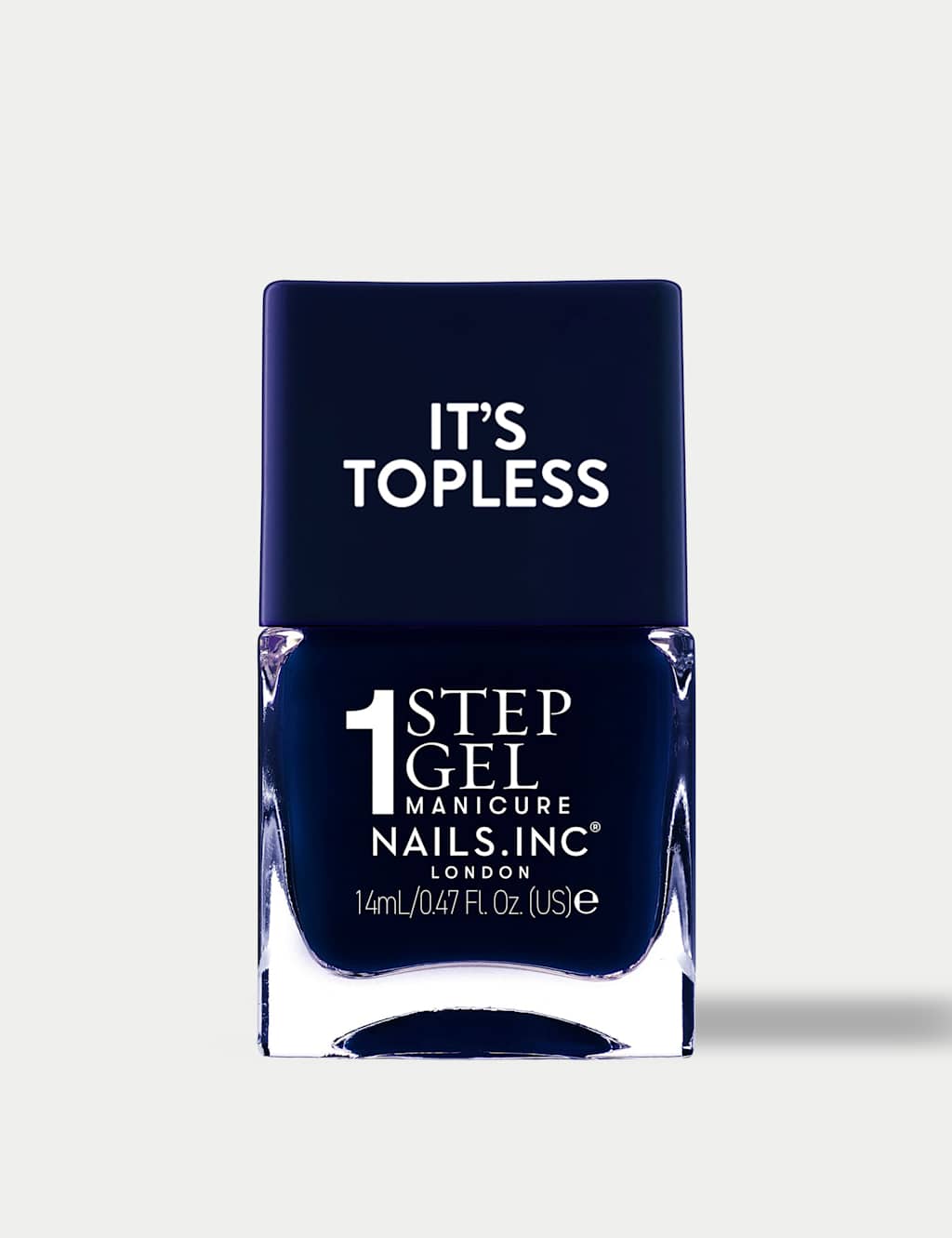 Nails Inc. Women's It's Topless 1-Step Gel Nail Polish 14ml - Dark Navy - Available at M&S