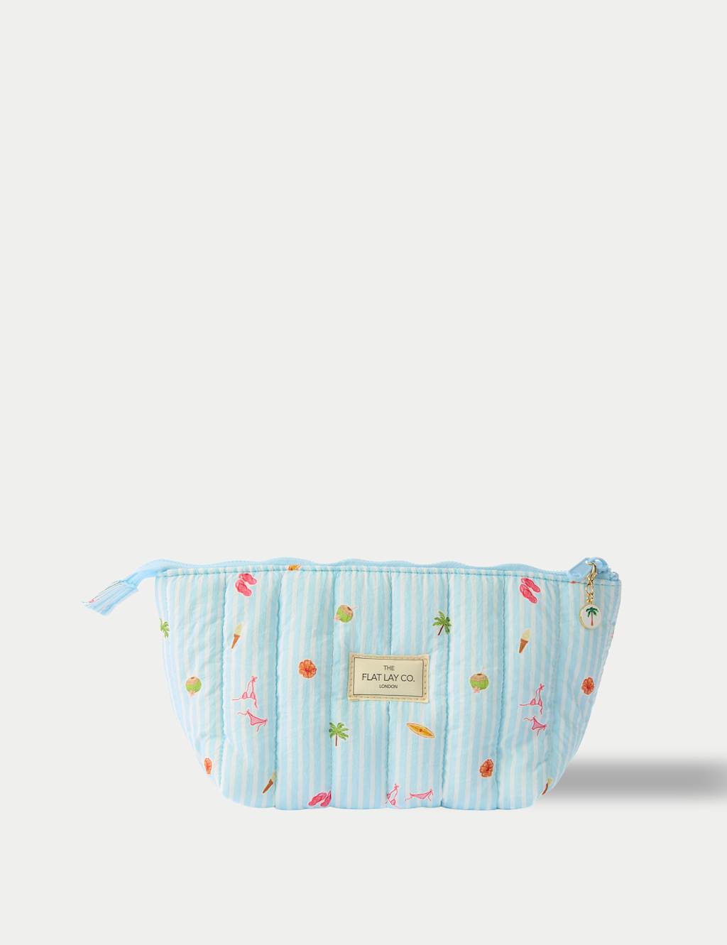 The Flat Lay Co. Women's Padded Essential Makeup Pouch - Blue - Available at M&S