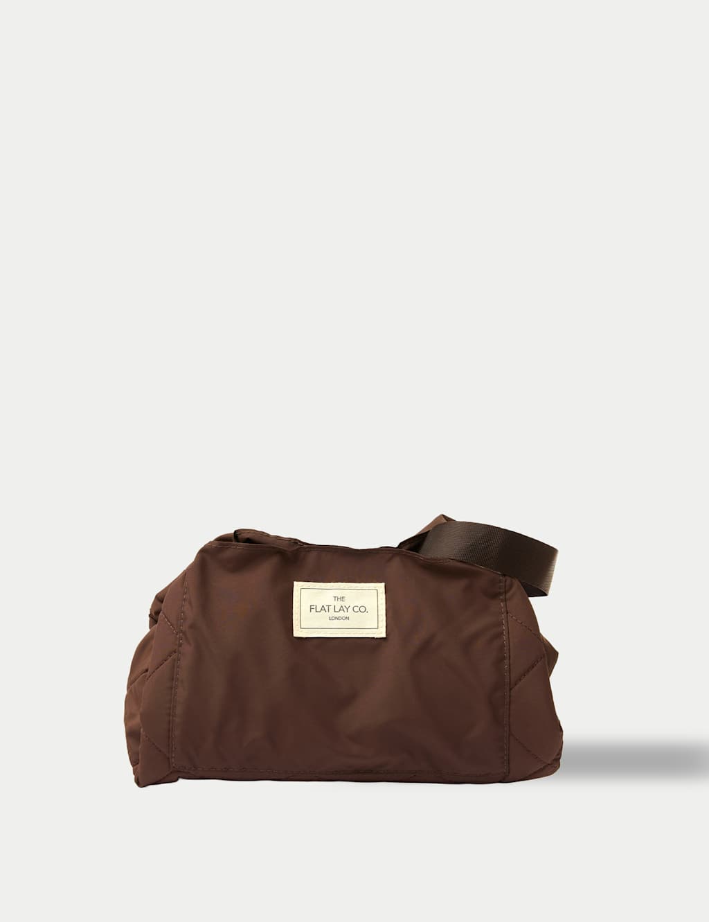 The Flat Lay Co. Women's Drawstring Flat Lay Makeup Bag - Espresso - Available at M&S