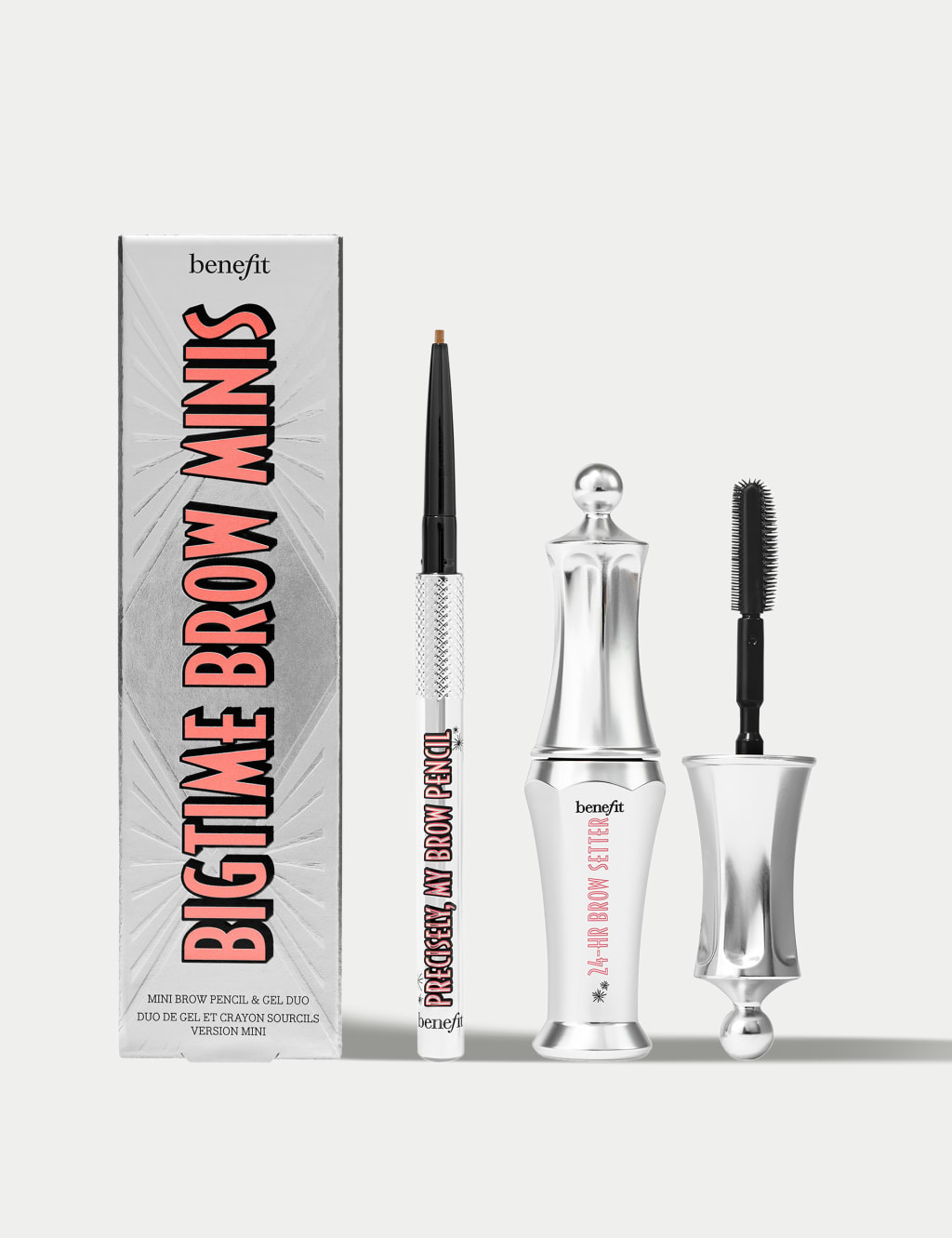 BENEFIT Bigtime Brow Minis - Precisely My Brow Pencil & Gel Setter Duo Shade 2 worth 29 Light Beige