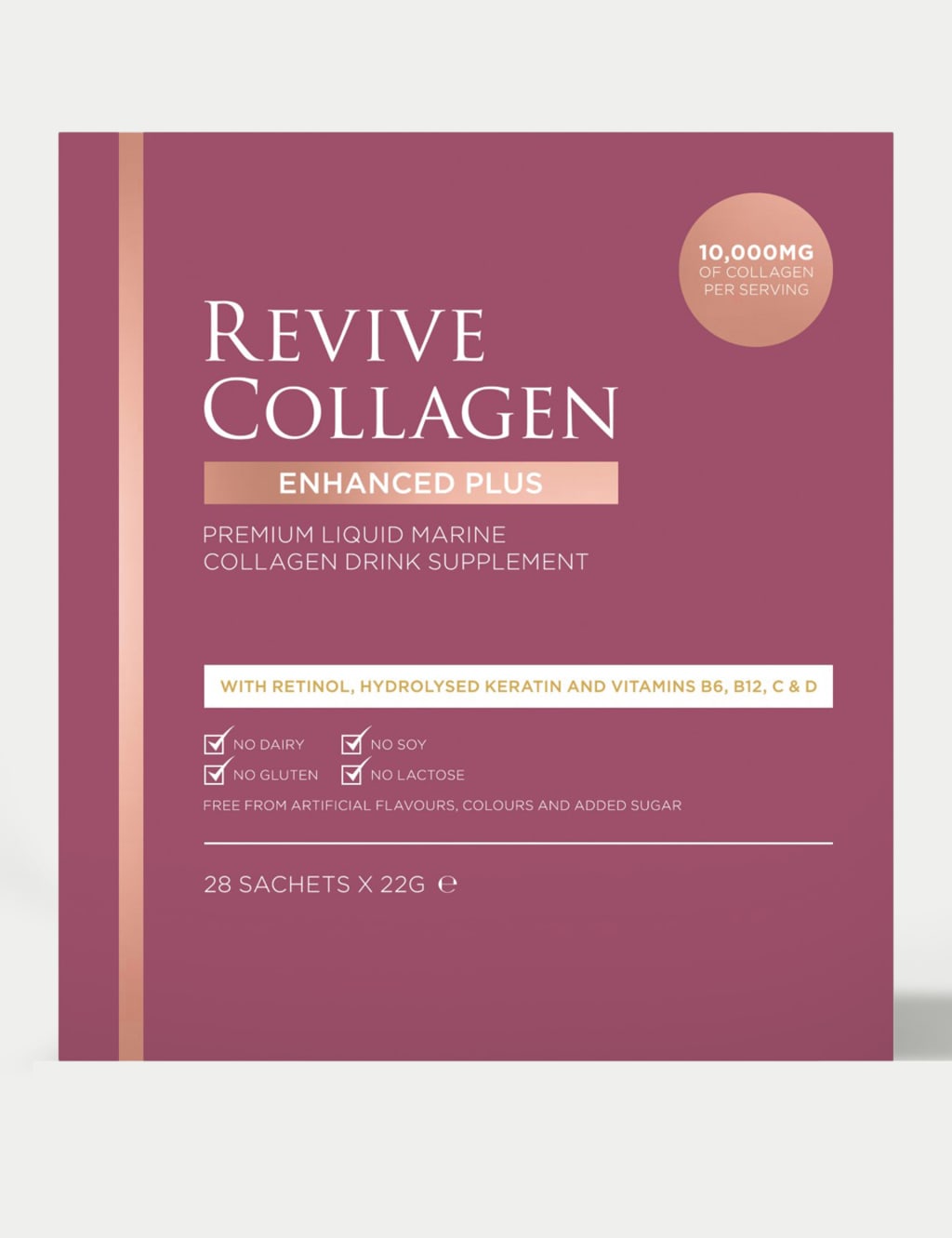 Enhanced Plus, 10,000mg Marine Collagen 28 Day Sachets