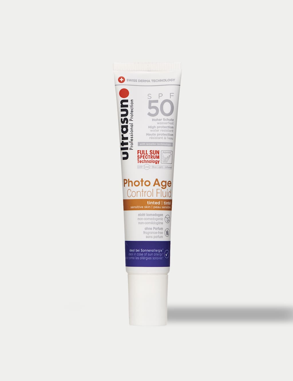 Ultrasun Photo Age Control Fluid Tinted SPF50 40ml - Honey - Available at M&S