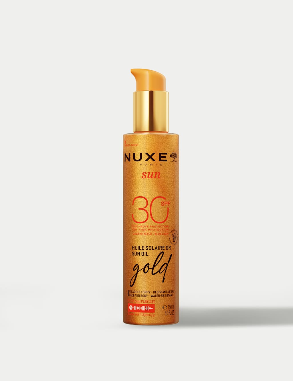 Women's NUXE Sun Oil Gold Shimmer High Protectiion SPF 30 150ml