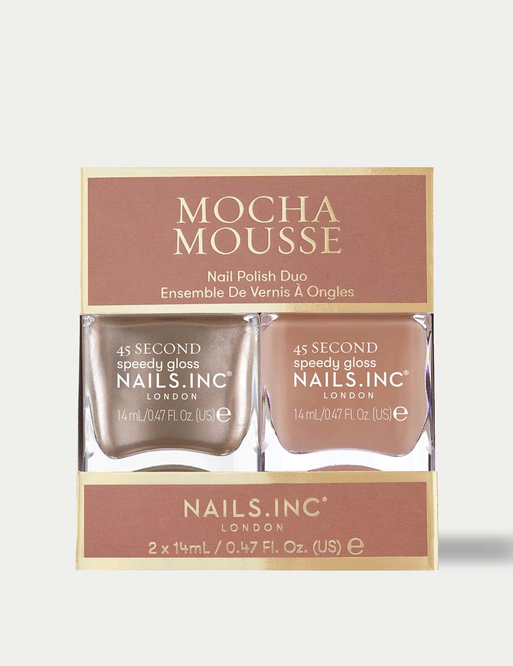 Nails Inc. Women's Nails.INC Mocha Mousse Nail Polish Duo - Brown - Available at M&S