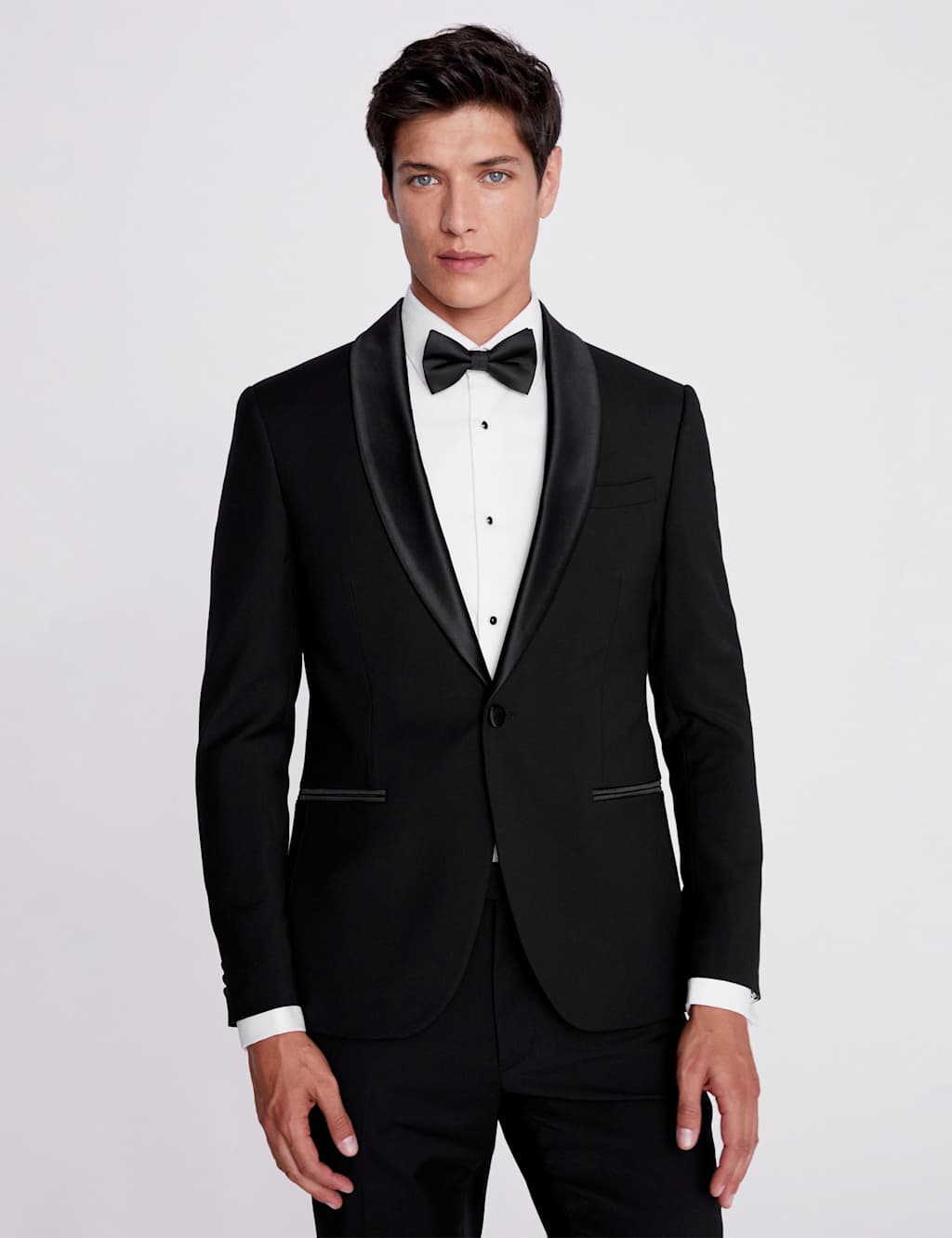 Moss Men's Slim Fit Shawl Lapel Tuxedo Jacket - 44 - Black - Available at M&S