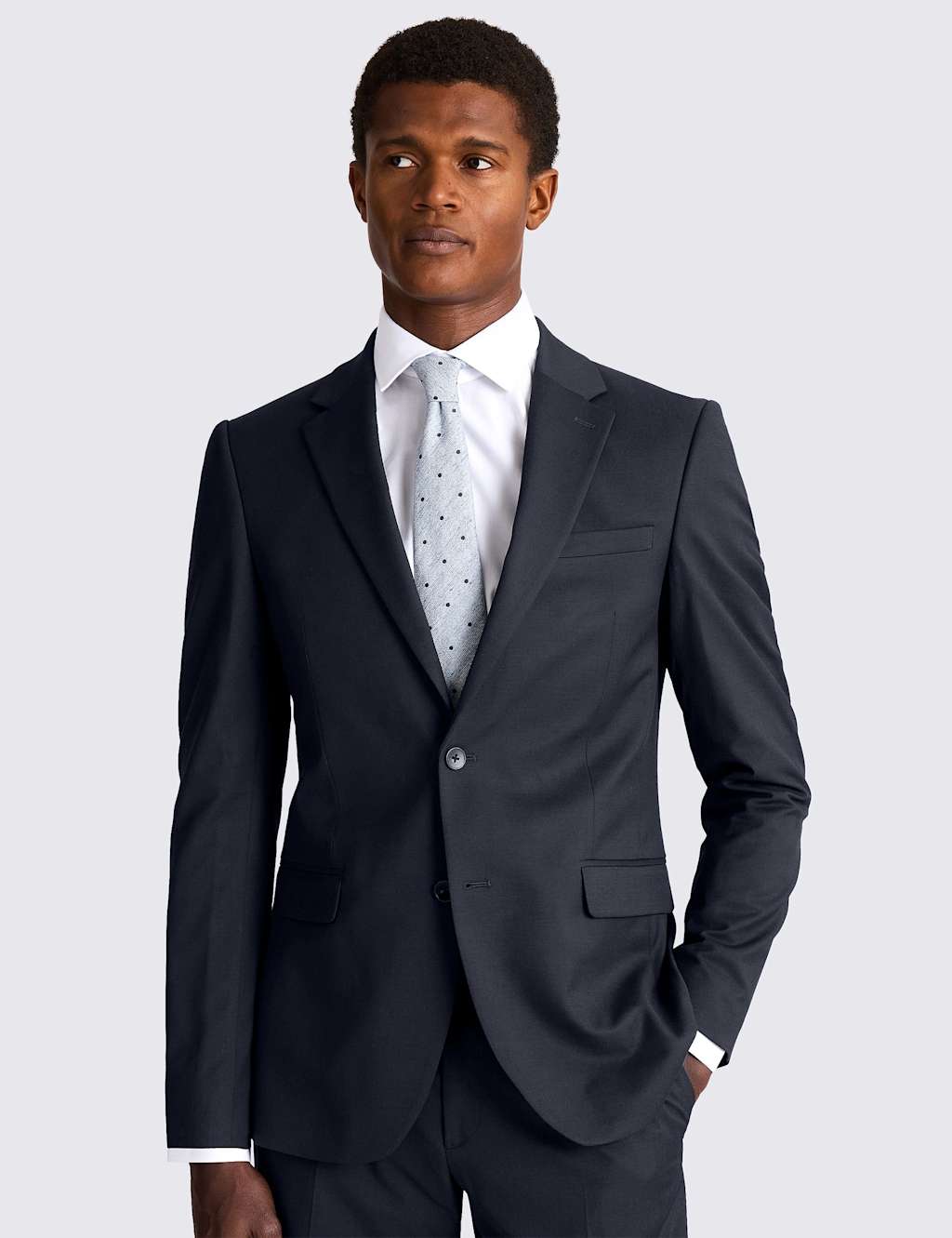 Moss Men's Slim Fit Stretch Suit Jacket - 36 - Dark Navy - Available at M&S