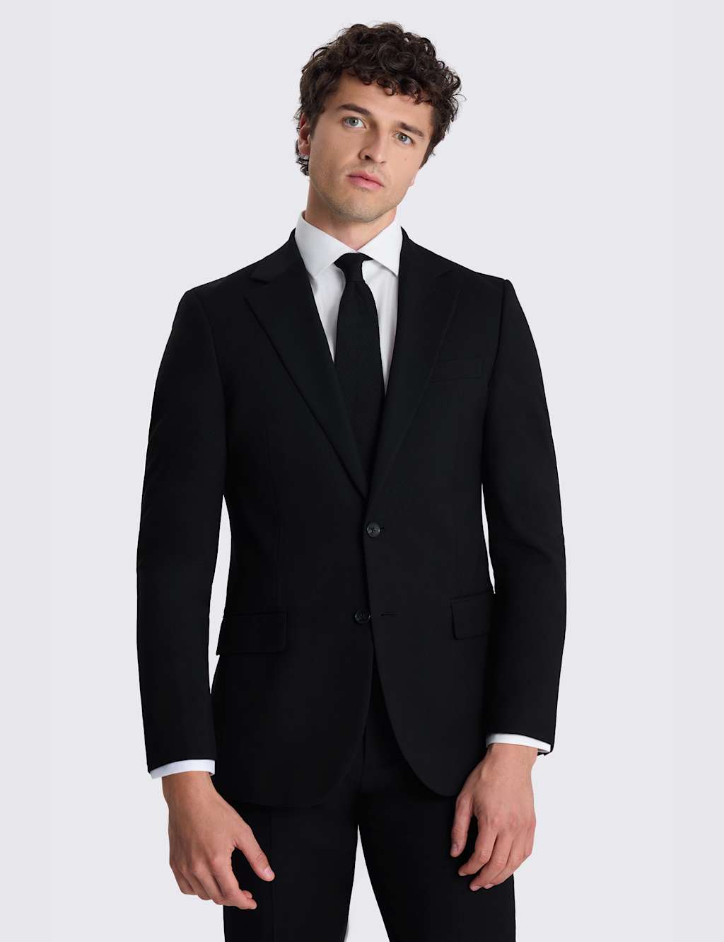 Moss Men's Tailored Fit Stretch Suit Jacket - 40 - Black - Available at M&S