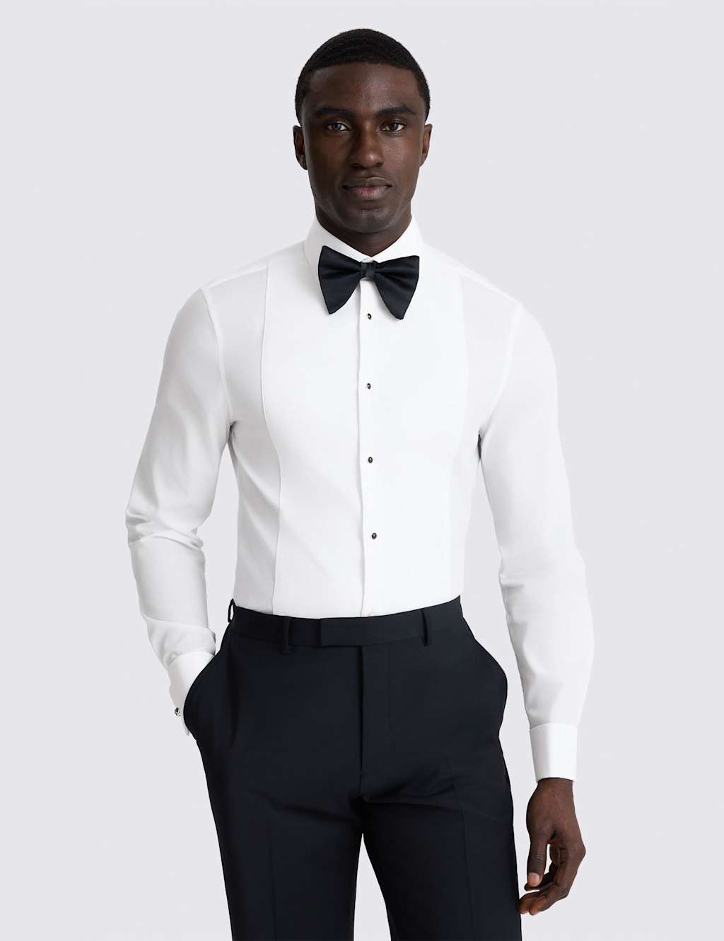 Moss Men's Slim Fit Pure Cotton Dress Shirt - 14½ - White - Available at M&S