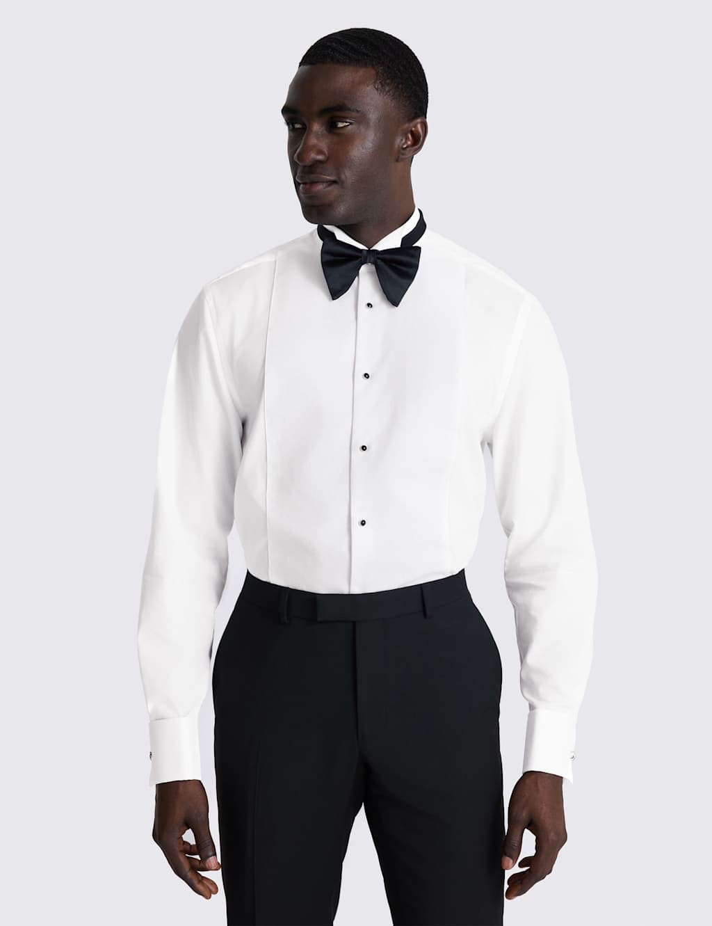 Moss Men's Tailored Fit Pure Cotton Dress Shirt - 15 - White - Available at M&S