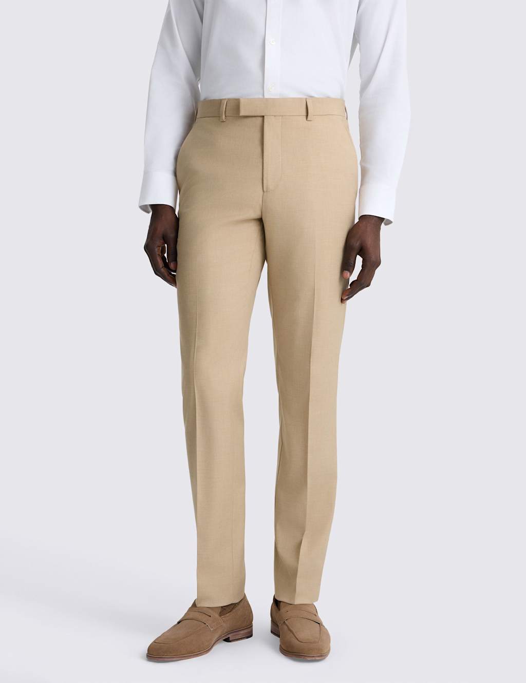 Moss Men's Tailored Fit Stretch Suit Trousers - 36 - Camel - Available at M&S