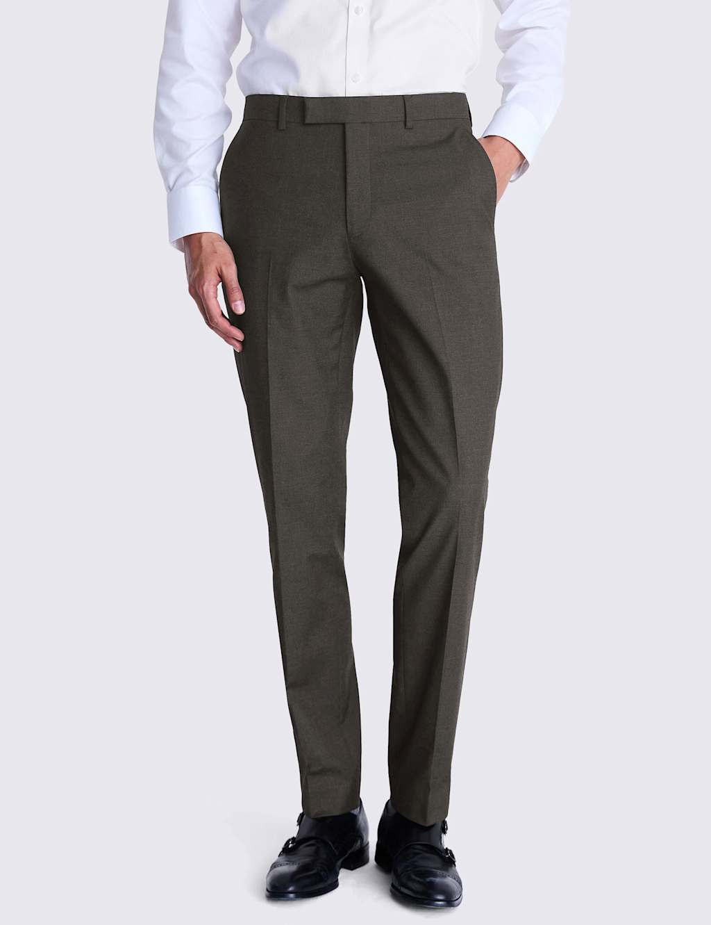 Moss Men's Tailored Fit Stretch Suit Trousers - 32 - Charcoal - Available at M&S