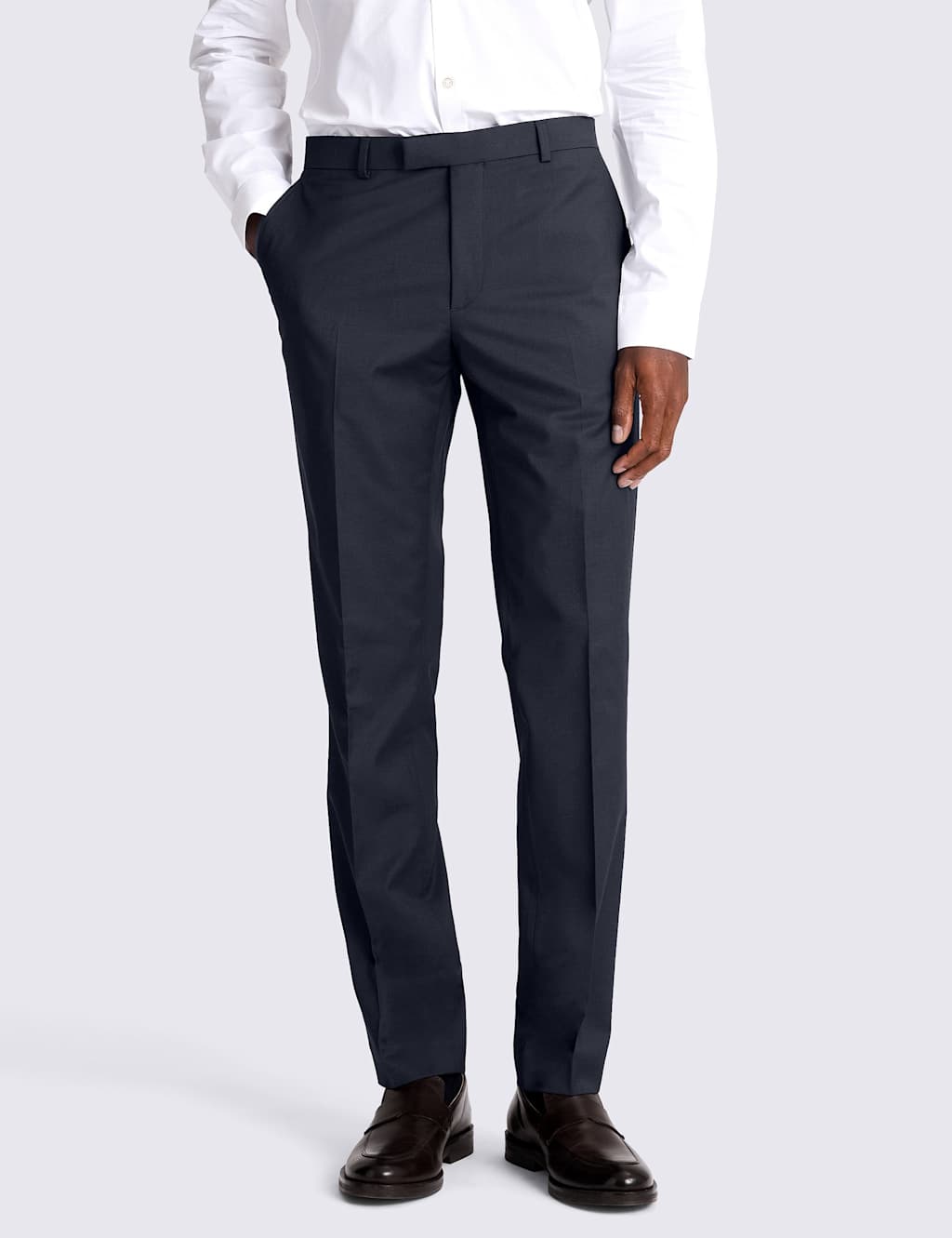 Moss Men's Slim Fit Stretch Suit Trousers - 36 - Dark Navy - Available at M&S