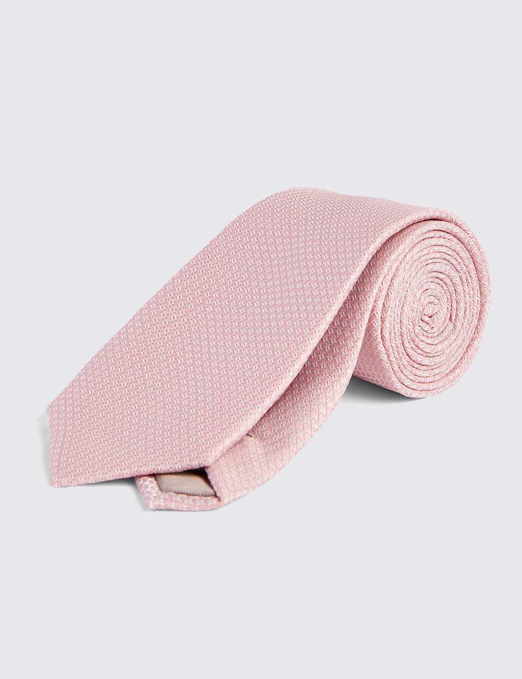 Moss Men's Textured Tie - Pink - Available at M&S