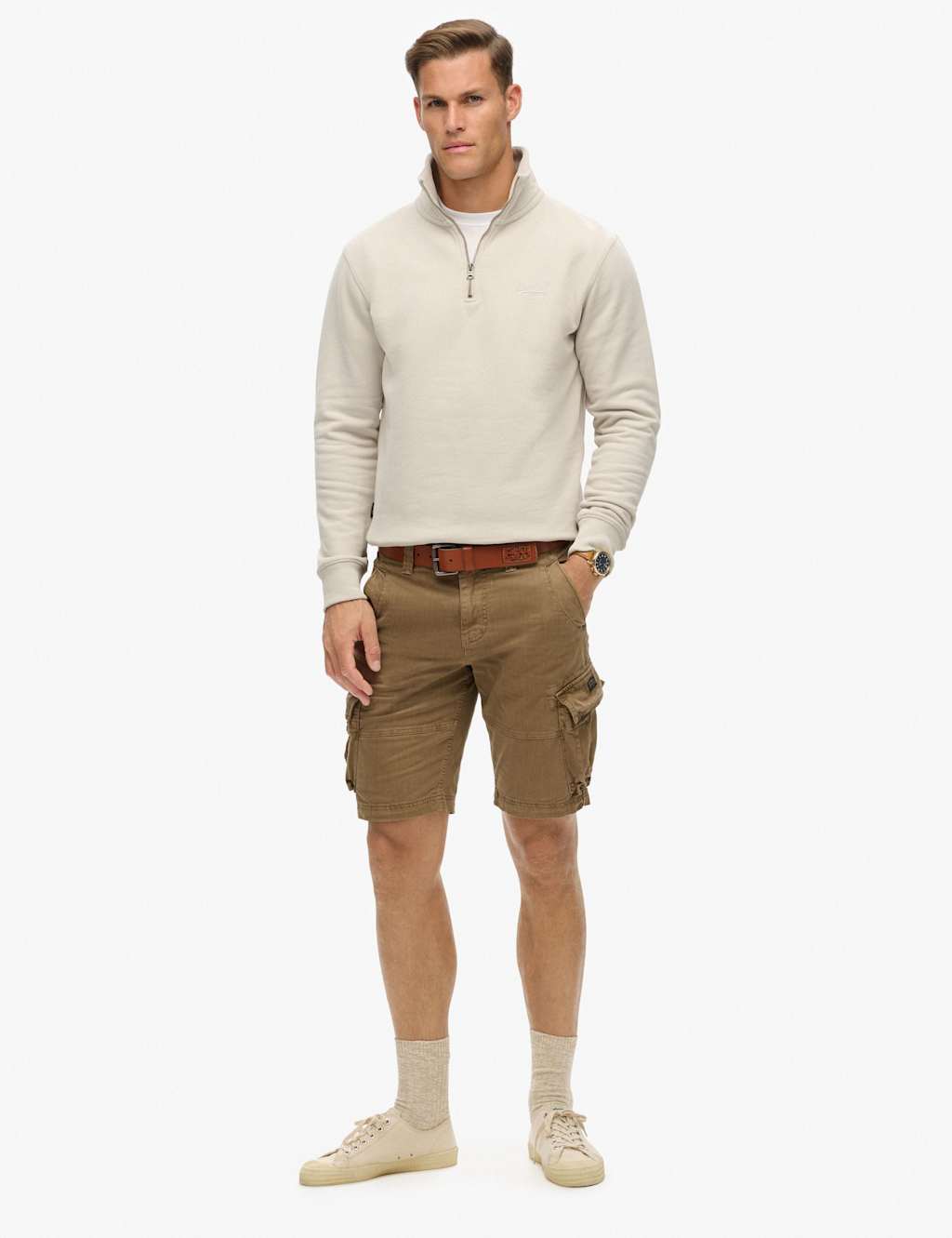 Superdry & Co Men's Cargo Shorts - 34 - Khaki - Available at M&S