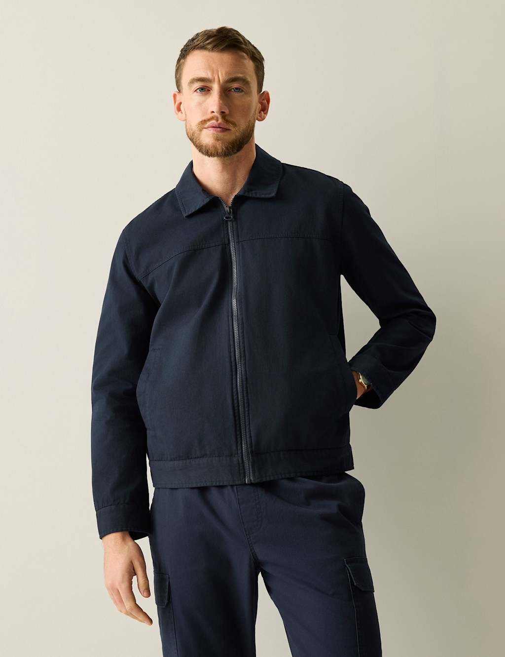 Regatta Men's Morro Pure Cotton Utility Jacket - 3XL - Navy - Available at M&S