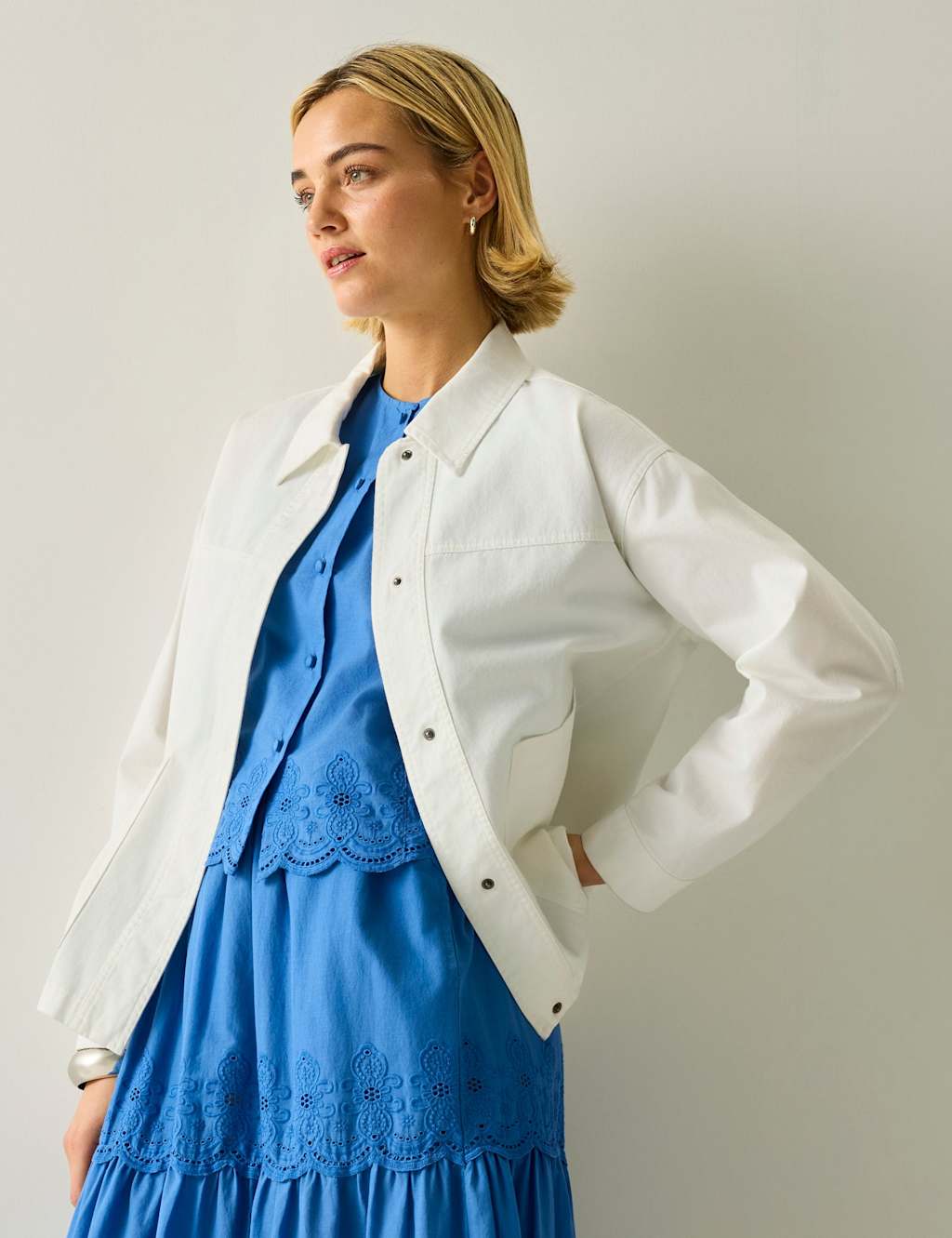 Regatta Women's Avila Pure Cotton Shacket - 12 - White - Available at M&S