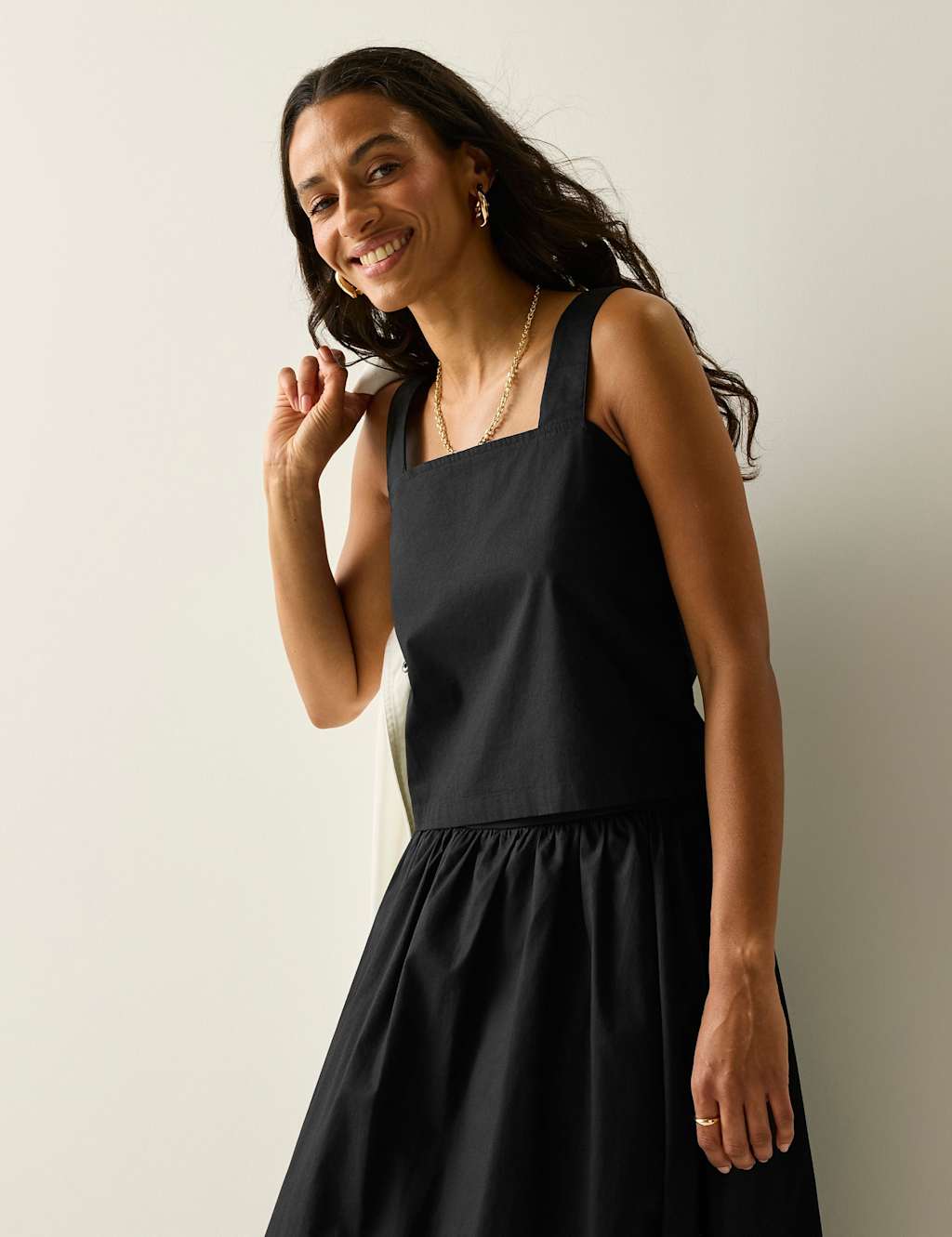Regatta Women's Laguna Pure Cotton Square Neck Vest Top - 20 - Black - Available at M&S