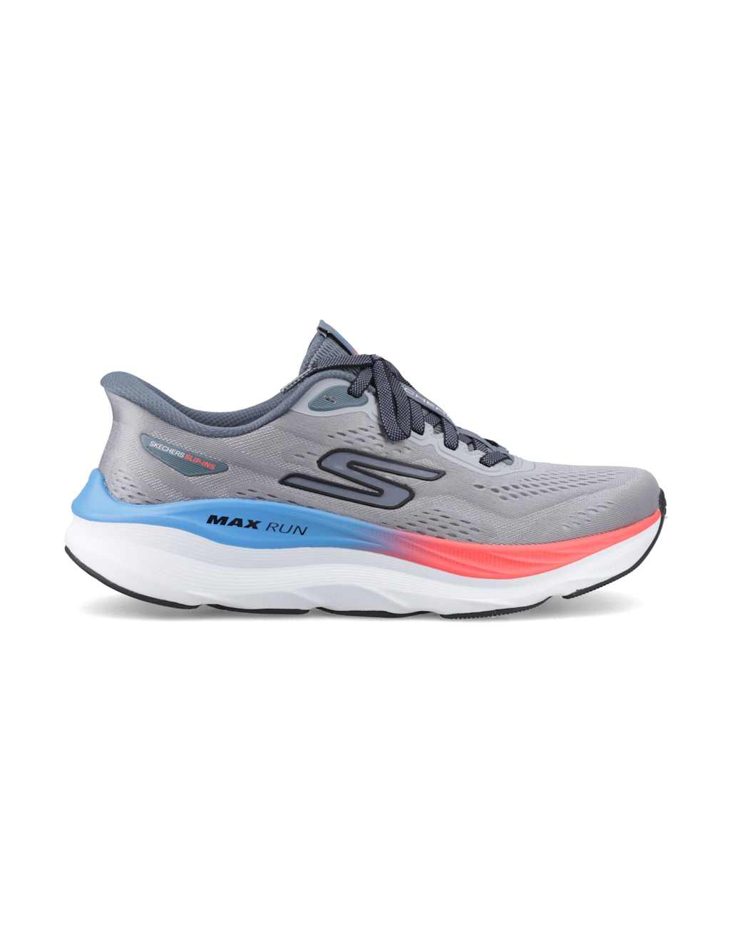 Skechers Men's Max Run Trainers - 9 - Grey Mix - Available at M&S