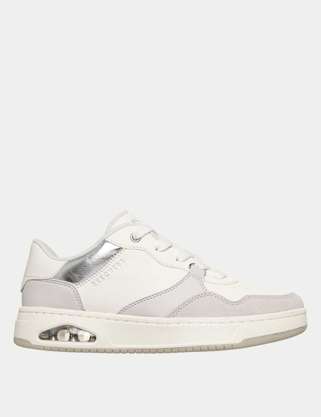 Skechers Women's UNO CTL Subtle Shimmer Trainers - 7 - White - Available at M&S