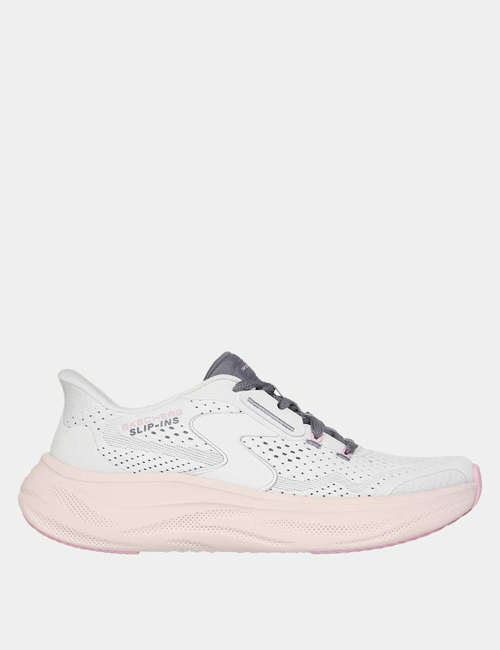 Skechers Women's Skech Cloud Trainers - 8 - White Mix - Available at M&S