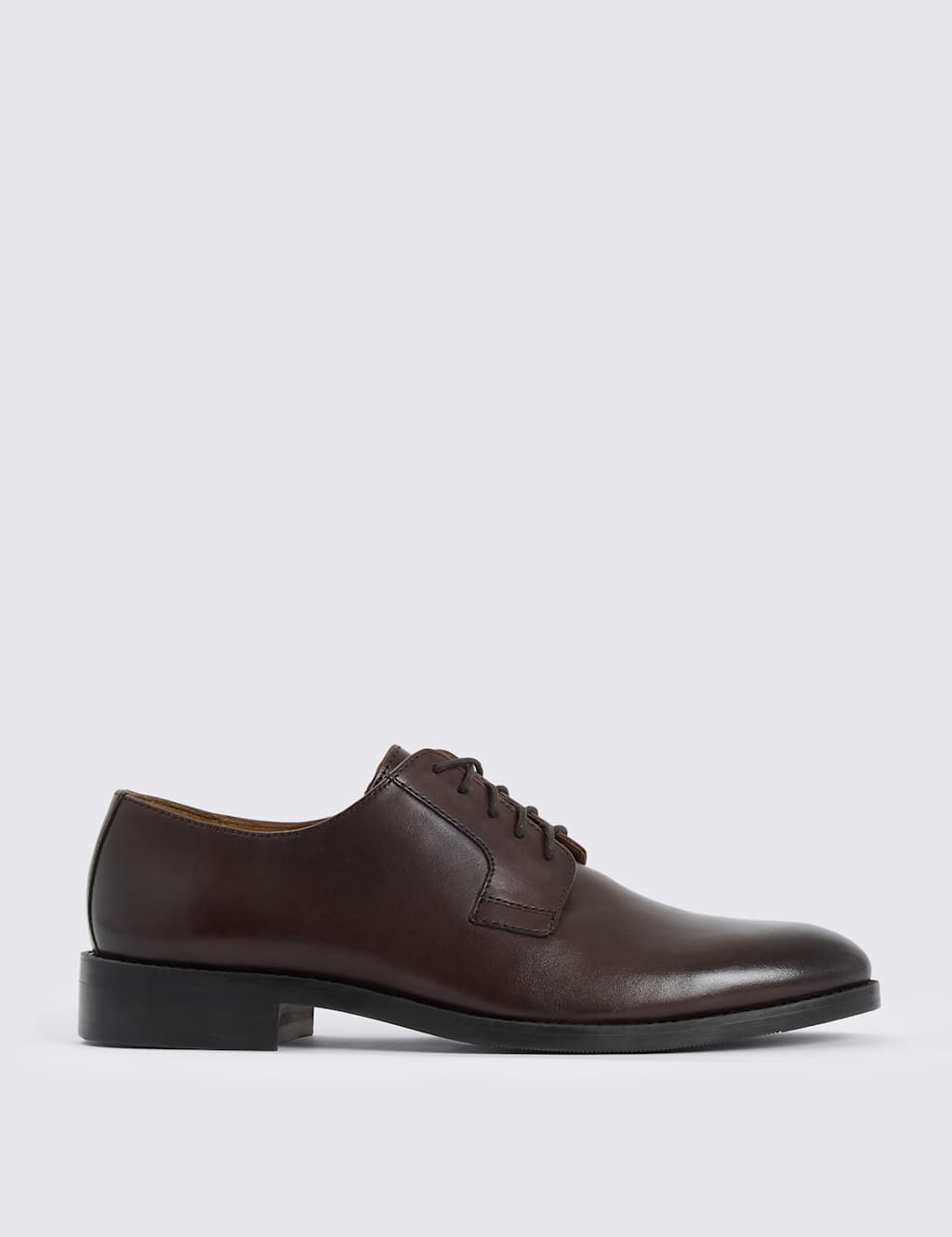 Moss Men's Leather Derby Shoes - 10 - Brown - Available at M&S