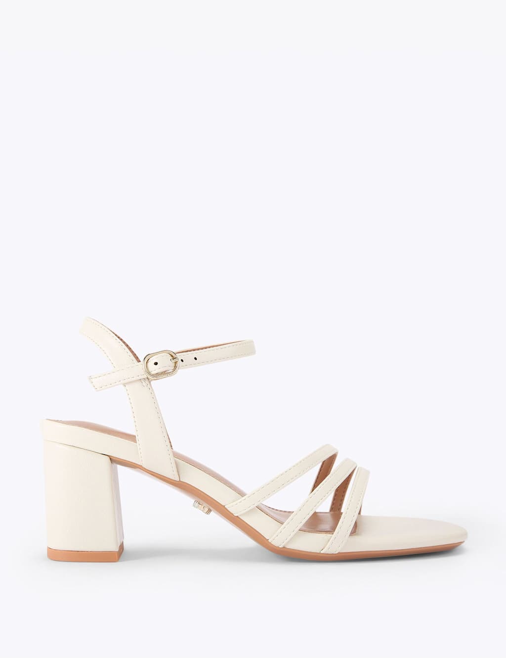Carvela Women's Wide Fit Ankle Strap Block Heel Sandals - 3 - Cream - Available at M&S