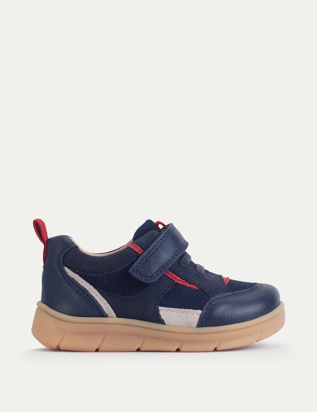 Start-Rite Boys Leather Riptape Trainers (4 Small-10.5 Small) - 8 - Navy Mix - Available at M&S