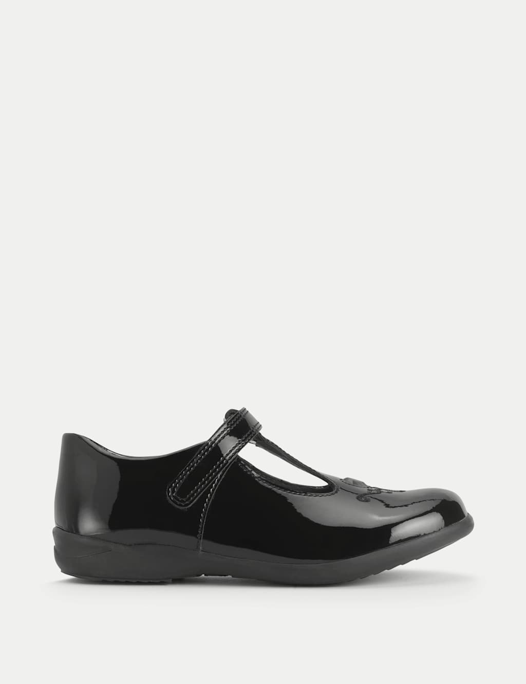 Start-Rite Girls Patent Leather T-Bar School Shoes (10 Small - 4 Large) - 1/Wide - Black - Available at M&S