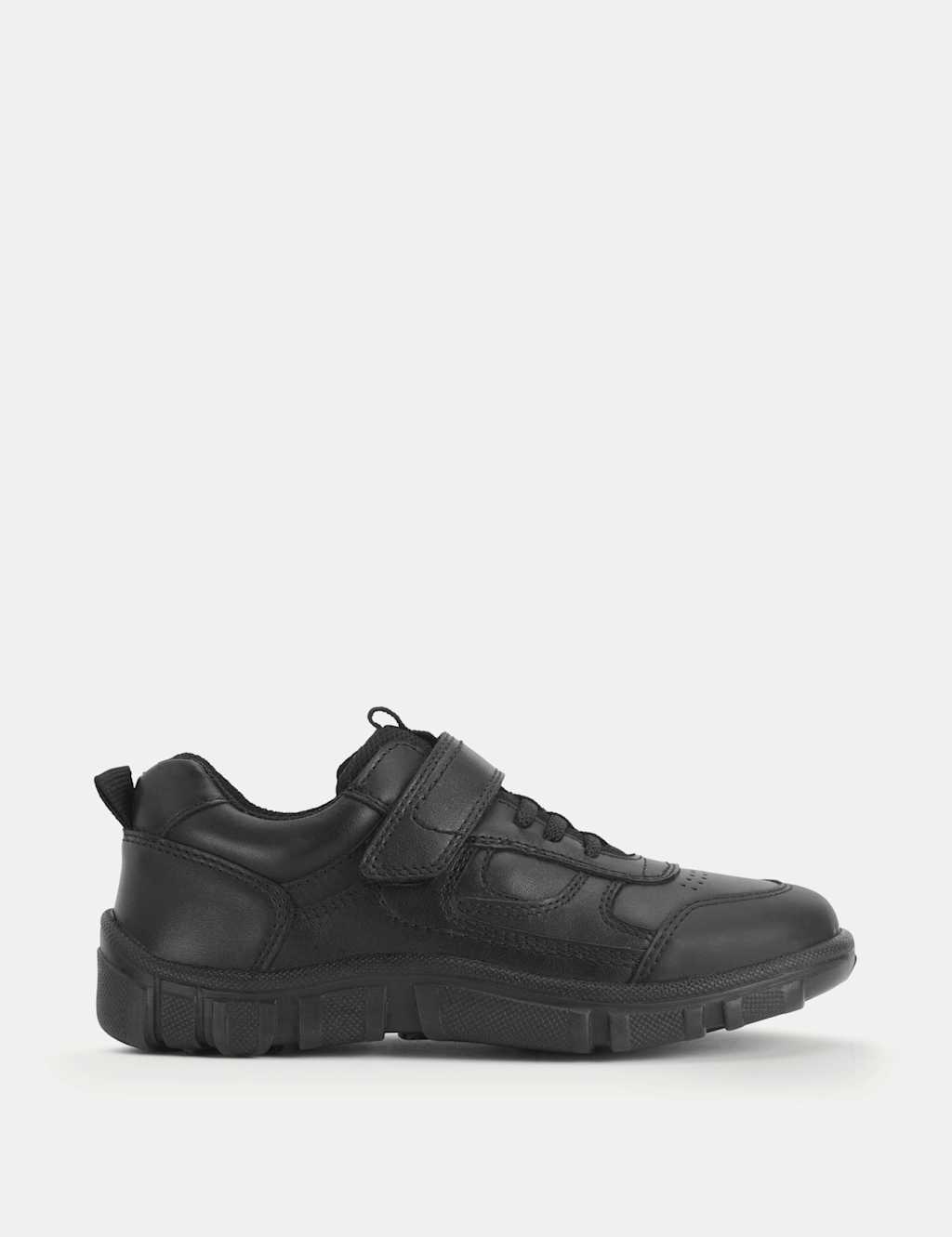 Start-Rite Boys Leather Riptape School Shoes (9 Small - 3 Large) - 13½ - Black - Available at M&S
