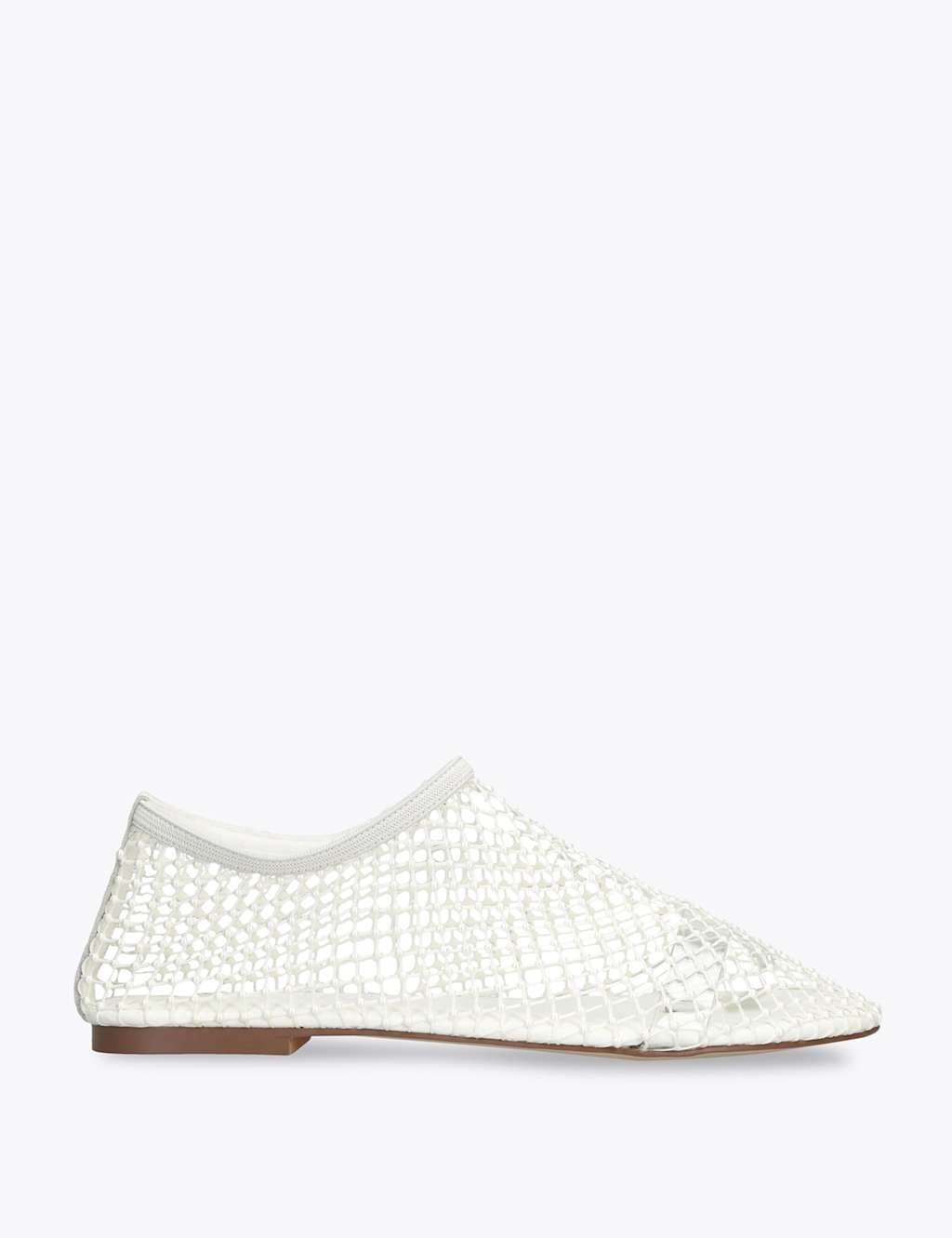 Steve Madden Women's Pearl Mesh Flat Pumps - 6 - White - Available at M&S