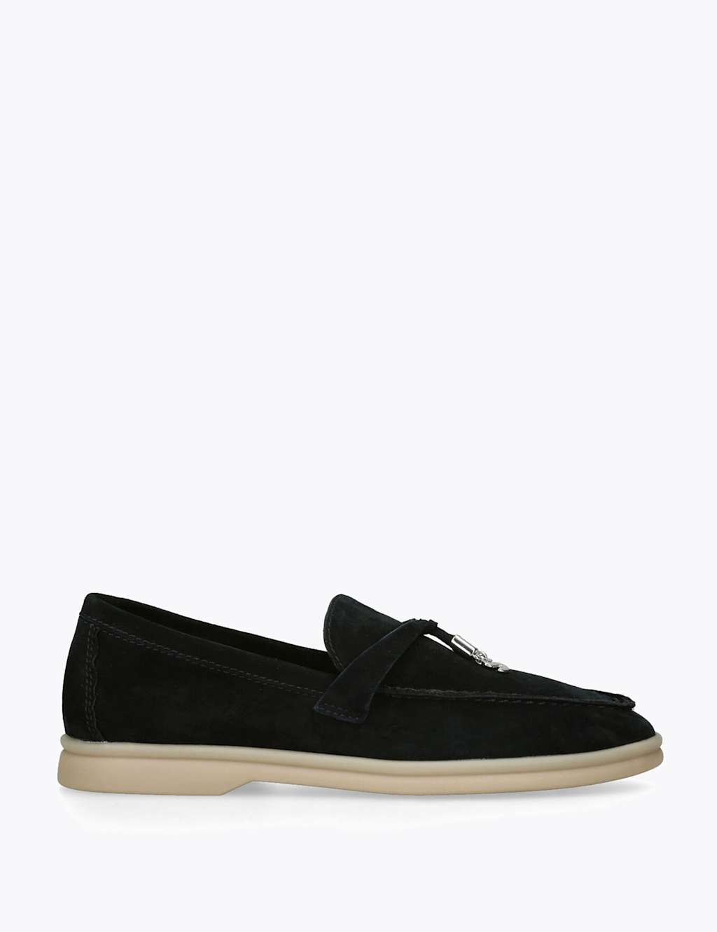 Steve Madden Women's Suede Flat Loafers - 7 - Black - Available at M&S