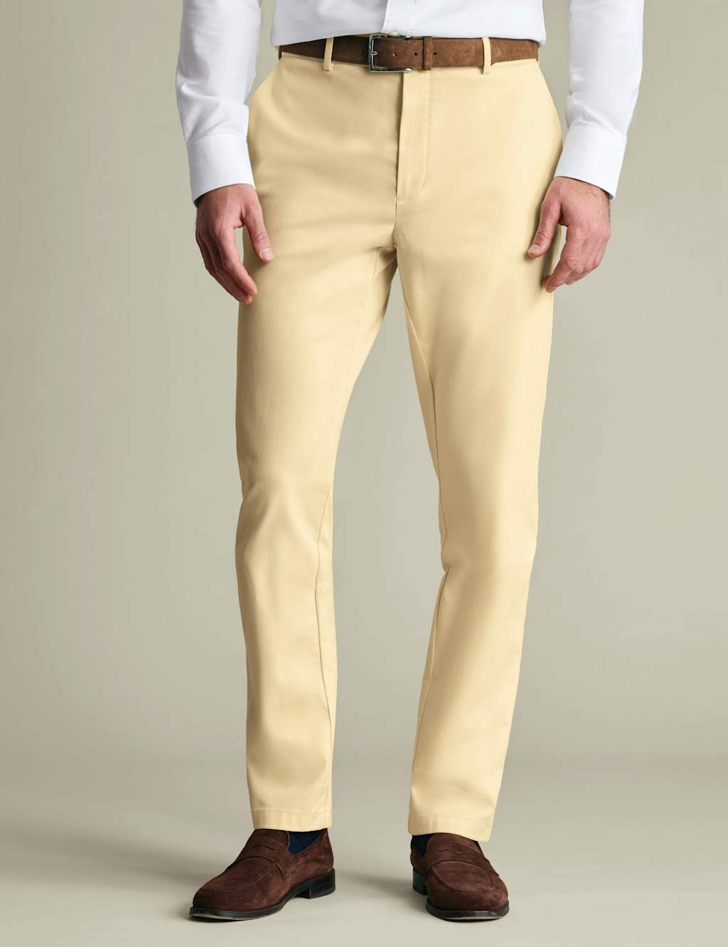 Charles Tyrwhitt Men's Ultimate Non Iron Slim Fit Chinos - 34/34in - Lemon - Available at M&S