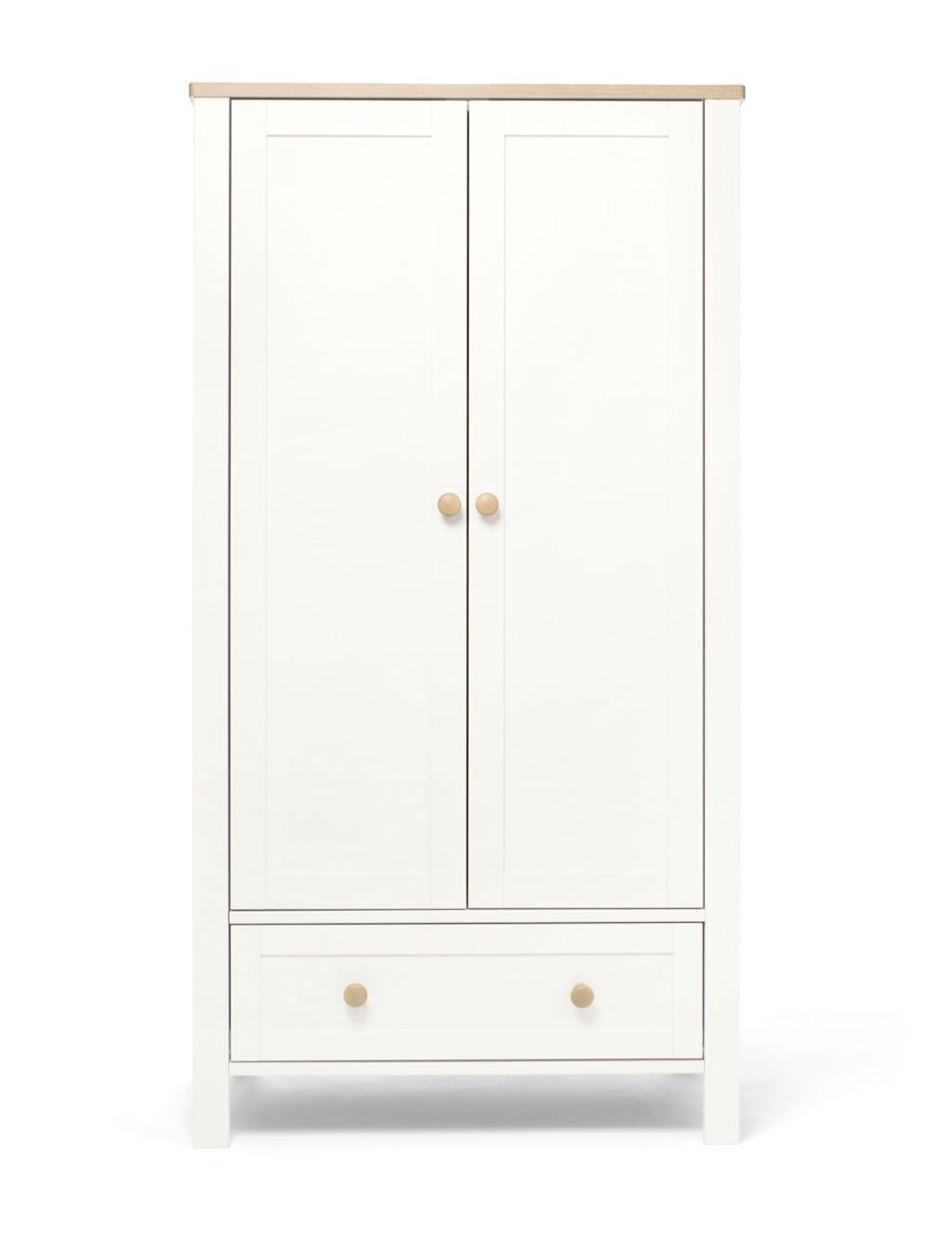 Mamas & Papas Wedmore Wardrobe - White Oak - White Mix - Available at M&S