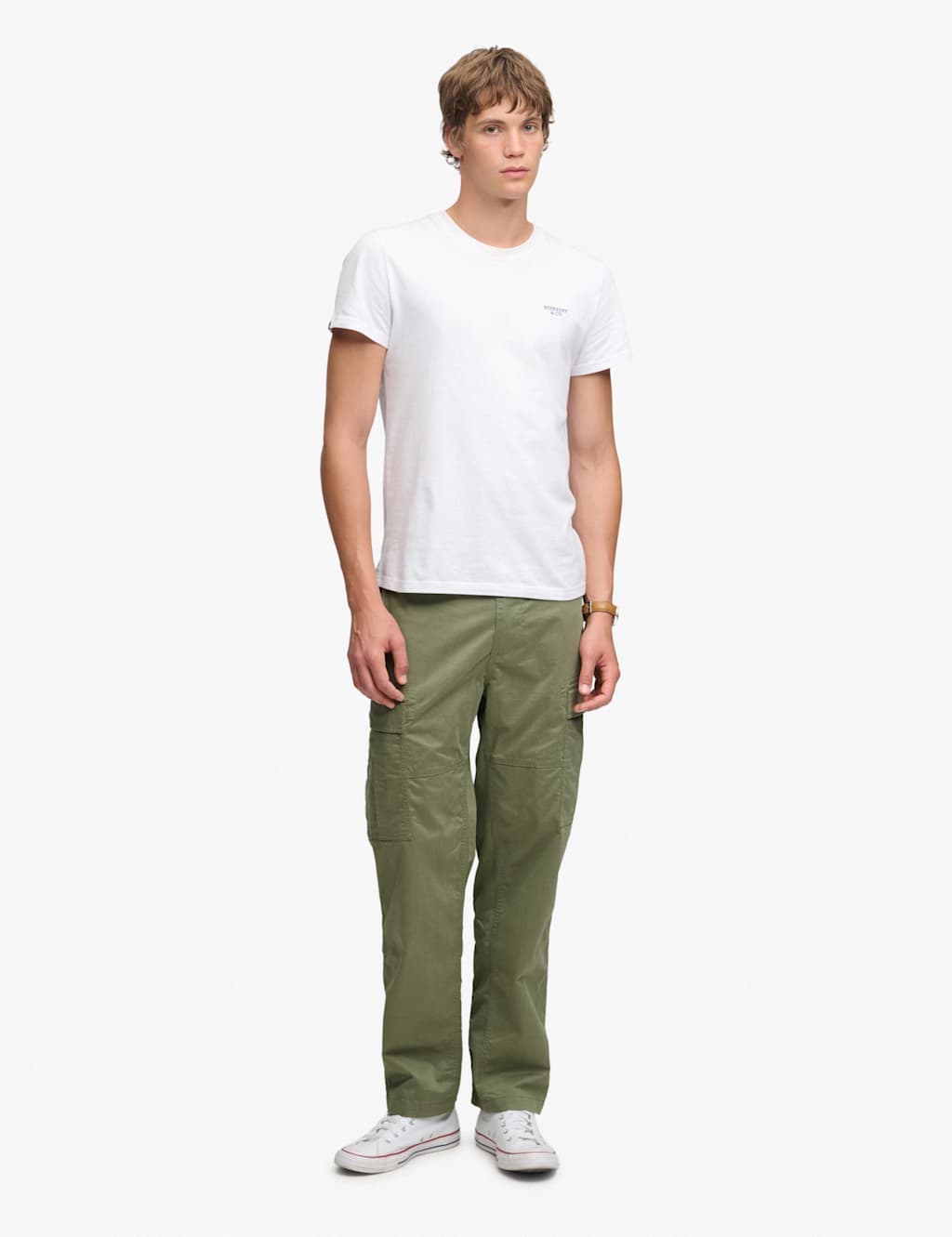 Superdry & Co Men's Tapered Fit Cotton Rich Cargo Trousers - 30/32in - Green - Available at M&S