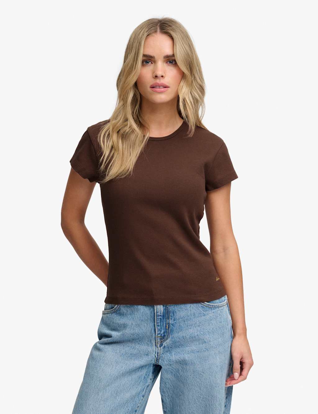Superdry & Co Women's Pure Cotton T-Shirt - 10 - Brown - Available at M&S