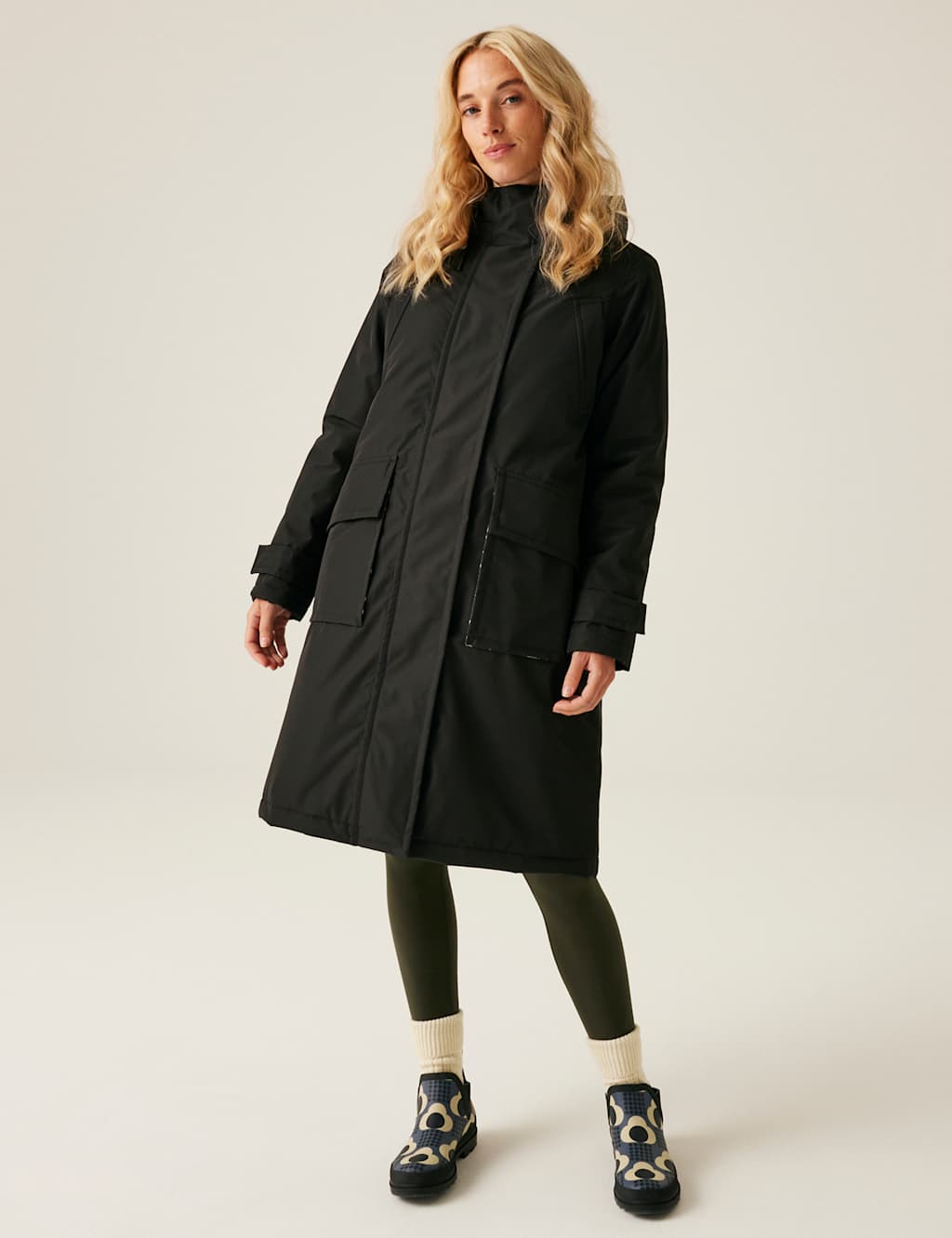 Orla Kiely Waterproof Hooded Longline Coat