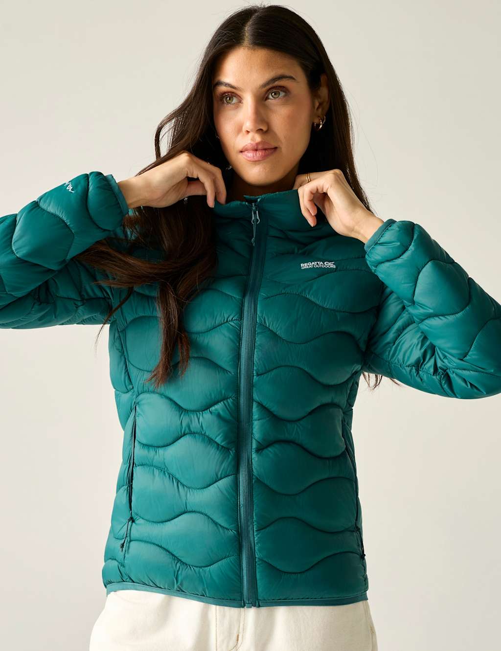 Regatta Women's Hydi Water Repellent Padded Quilted Jacket - 18 - Green - Available at M&S