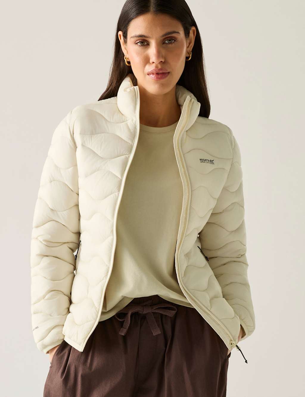 Regatta Women's Hydi Water Repellent Padded Quilted Jacket - 12 - Cream - Available at M&S