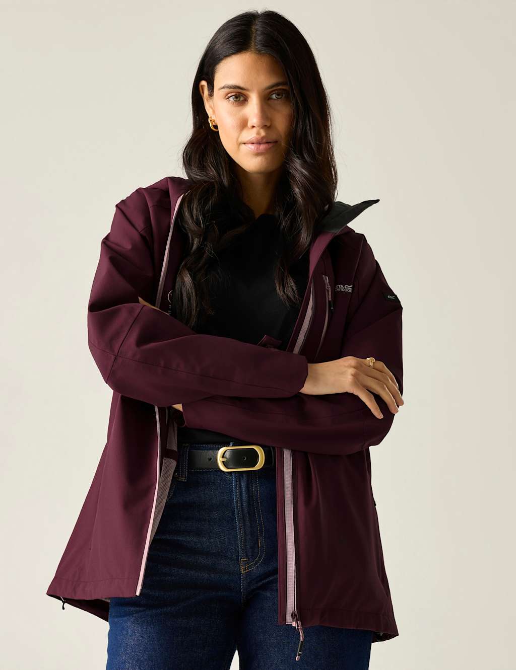 Regatta Women's Birchdale II Waterproof Hooded Rain Jacket - 16 - Purple - Available at M&S