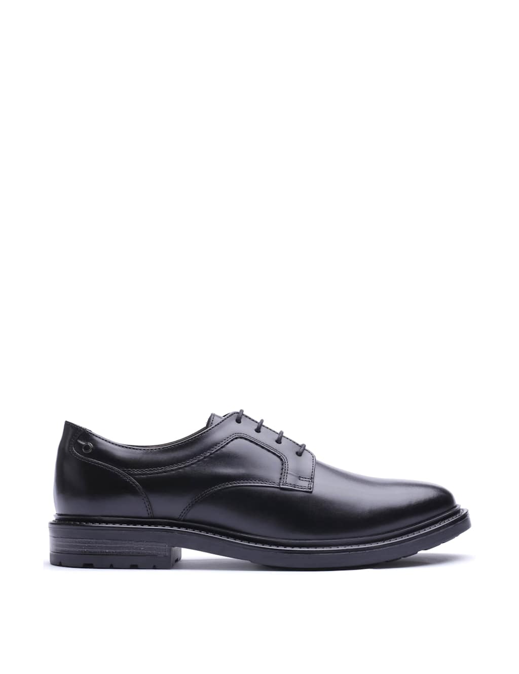 Base London Men's Leather Derby Shoes - 7 - Black - Available at M&S