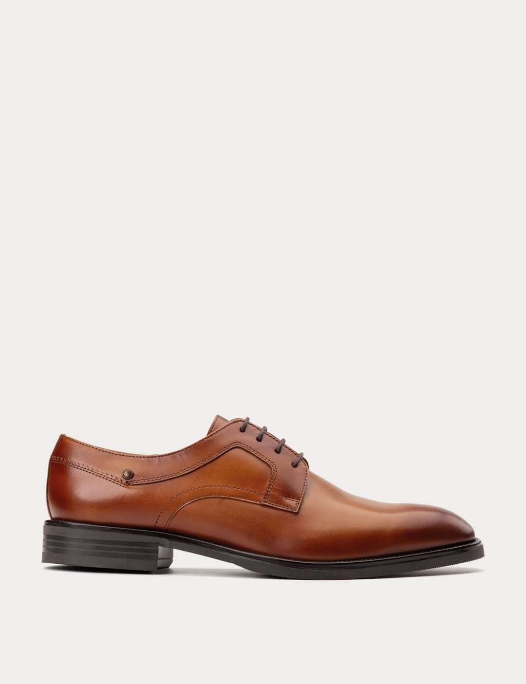Base London Men's Leather Derby Shoes - 7 - Tan - Available at M&S