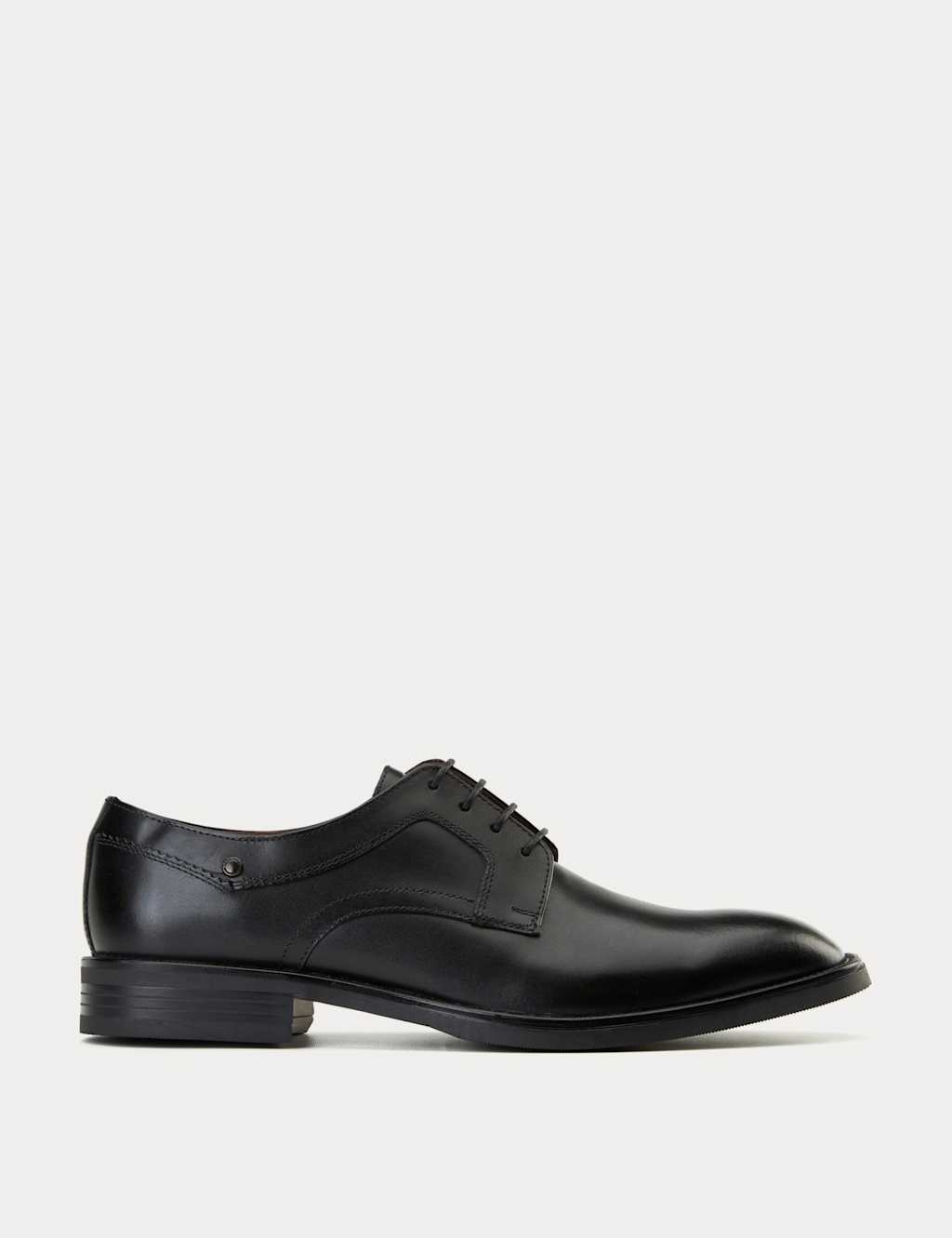 Base London Men's Leather Derby Shoes - 8 - Black - Available at M&S