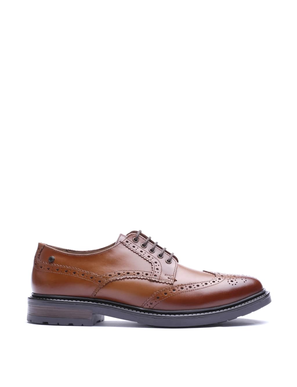 Base London Men's Leather Brogues - 7 - Tan - Available at M&S