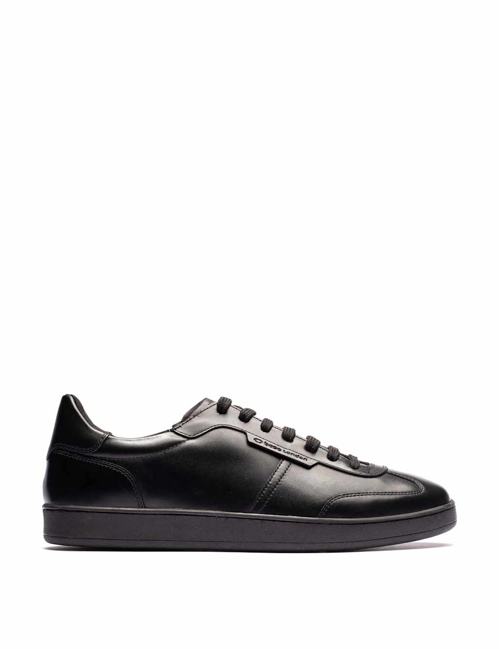 Base London Men's Leather Lace Up Trainers - 11 - Black - Available at M&S