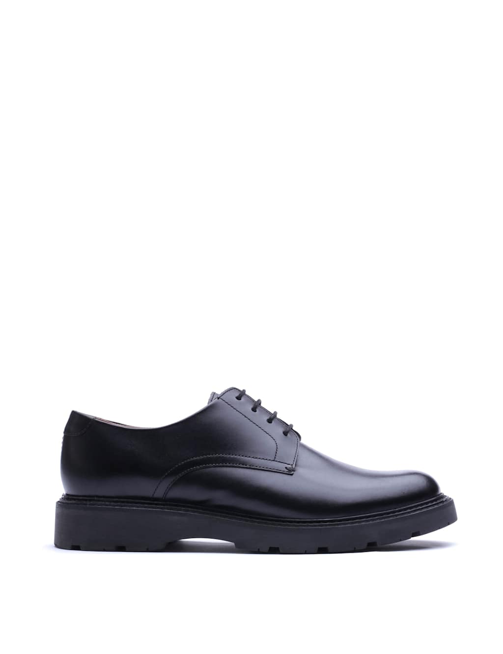 Base London Men's Leather Derby Shoes - 10 - Black - Available at M&S