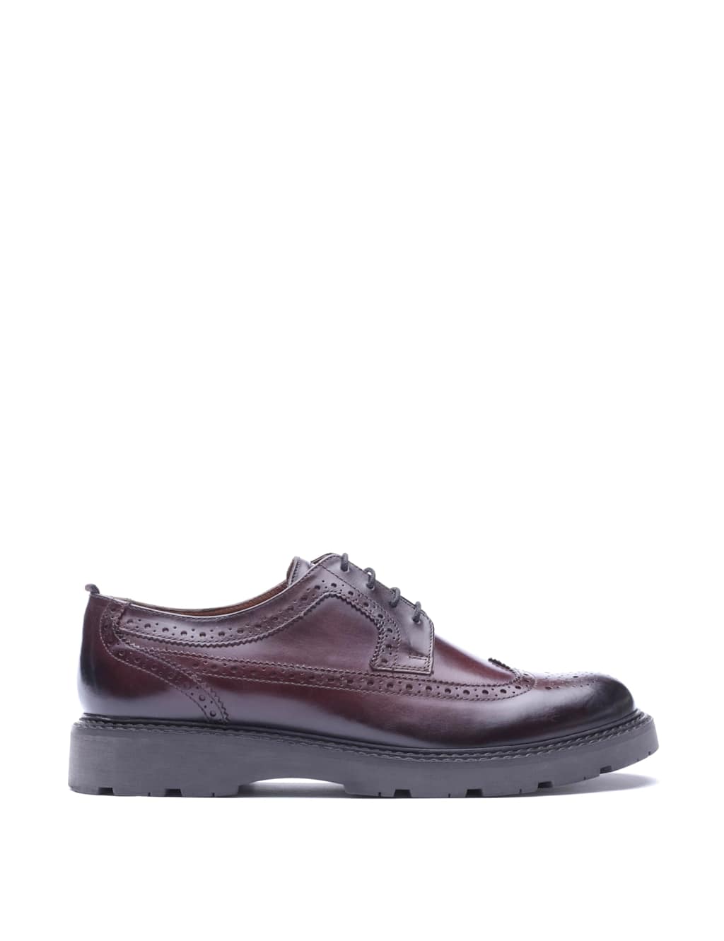 Base London Men's Leather Brogues - 7 - Brown - Available at M&S