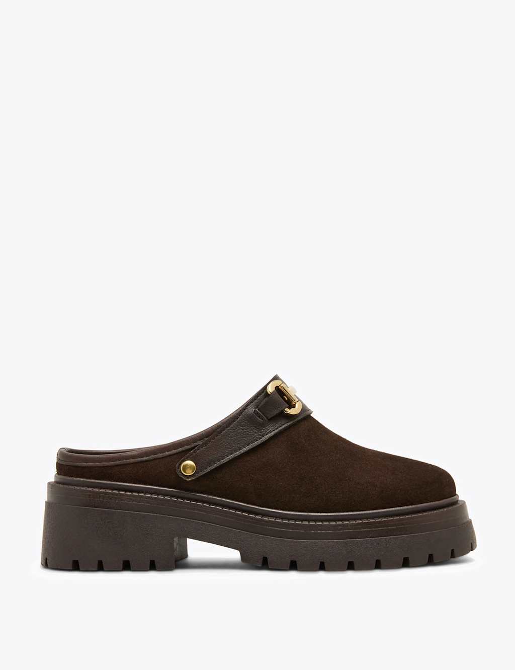 Steve Madden Women's Erba Suede Horsebit Mules - 4 - Brown - Available at M&S
